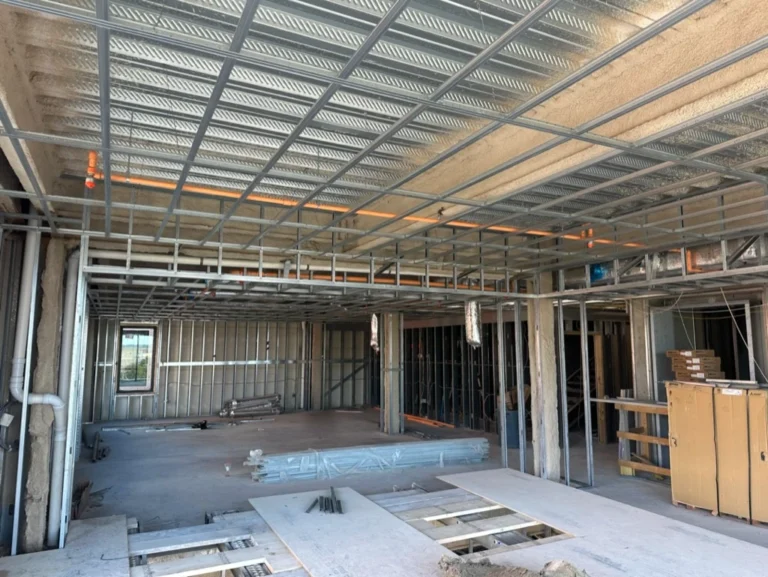Tri-Star Drywall metal framing work at Brook House, Boston