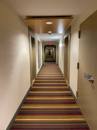 Interior hallways and finished walls at Central on Broadway, South Boston