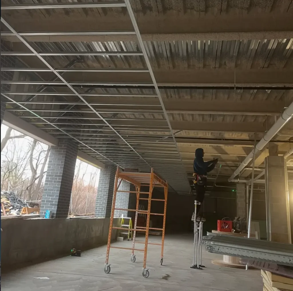 Finished drywall interior wall and ceiling detail by Tri-Star Drywall